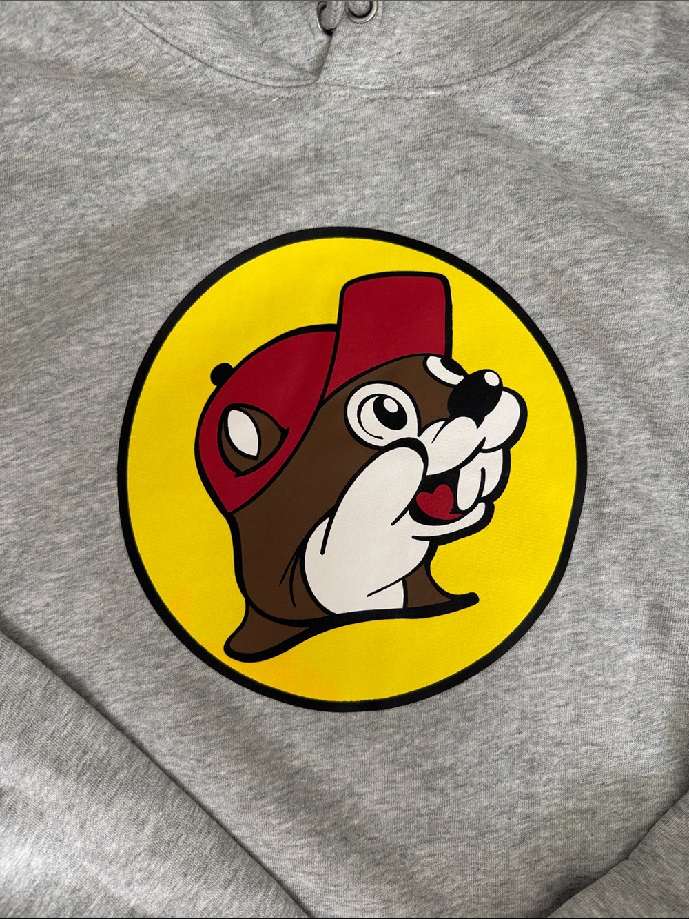Gray Hoodie with Buc-ee's Beaver Logo - Picture 3 of 3